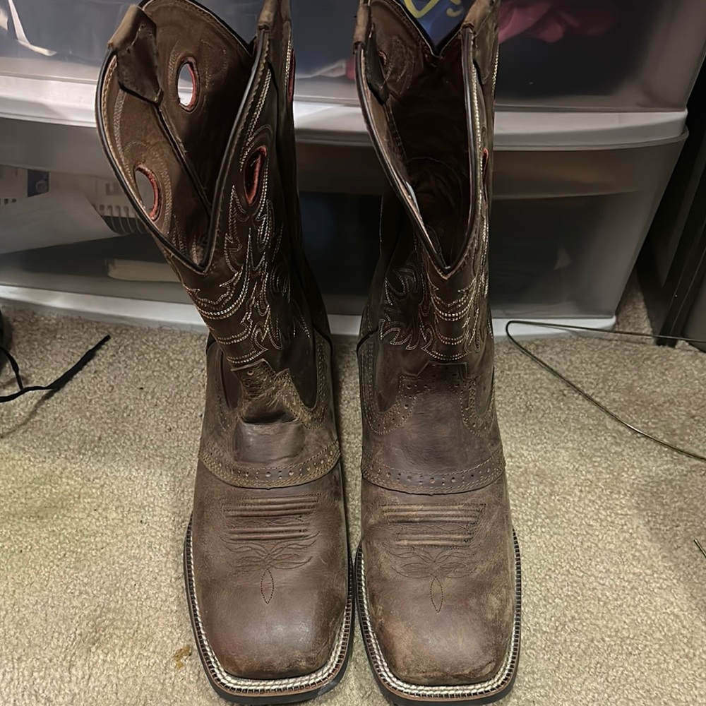 Men's Brown Western Cowboy Boots - Classic Leather